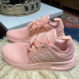 Pink Adidas sneakers kids size 6.5 but fits adult women size 8.5